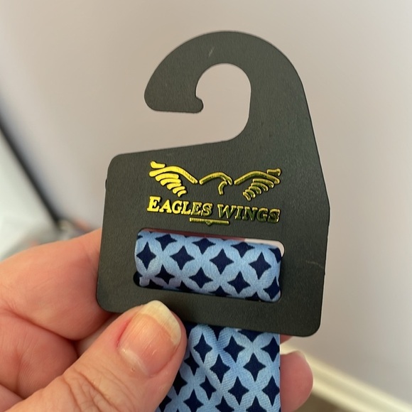 Eagle Wings Geometric Silk University of North Carolina Necktie Tie Diamante - Picture 6 of 13